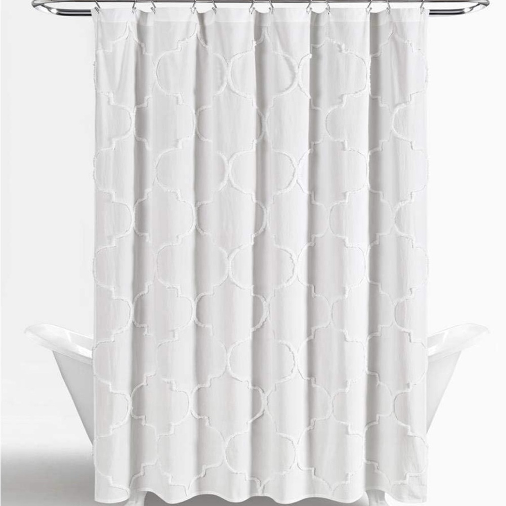 Elegant White Shower Curtain